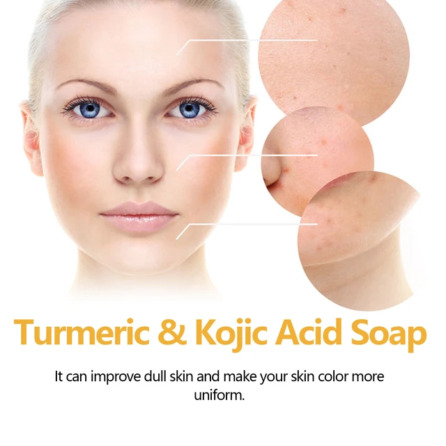 Alt view image 4 of 6 - Hydration & Even Tone, Skin Brightening, Turmeric Kojic Acid Soap - Gentle Facial Cleanser for Spot Fading
