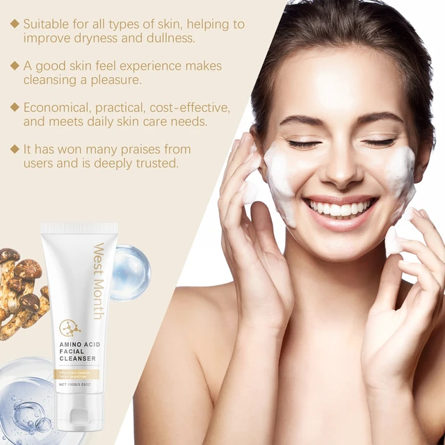 Alt view image 4 of 6 - West Month Amino Acid Face Wash - Gentle Deep Cleansing for Fine Pores & Skincare