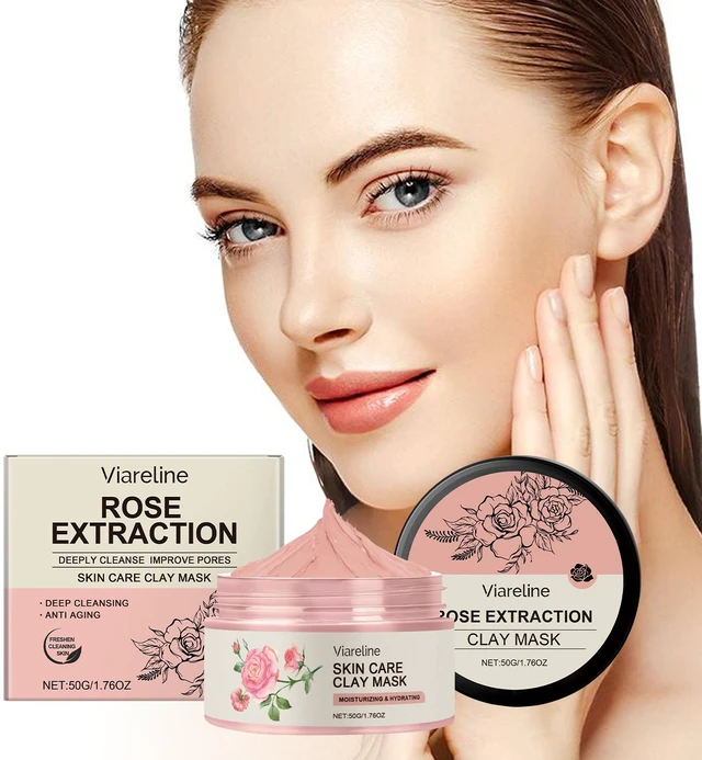 Main image of Moisturizing & Pore Refining, Rose Mud Cleansing Mask - Gentle Facial Deep Clean