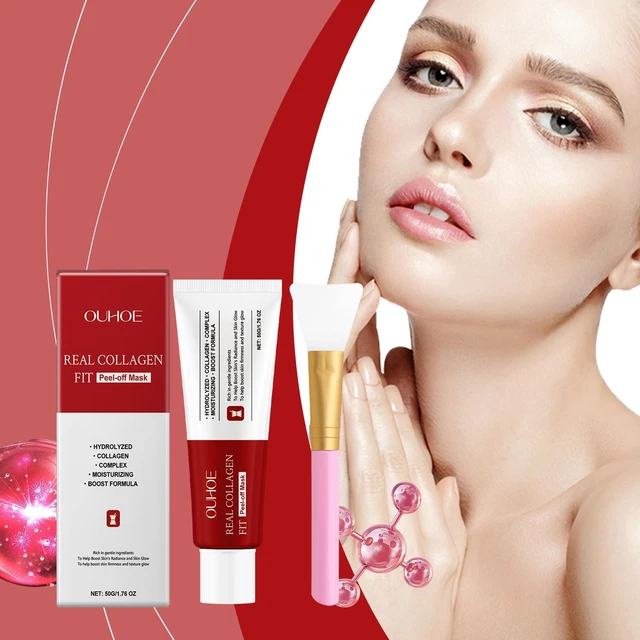 Main image of and Glossy Lips, Elastic, Collagen Lip Mask with Applicator - Hydrating & Firming Treatment for Soft