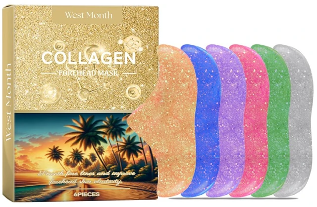 Main image of and Reducing Fine Lines & Creases, Lifting, West Month Collagen Forehead Wrinkle Patches for Smoothing