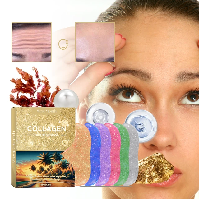 Alt view image 2 of 6 - and Reducing Fine Lines & Creases, Lifting, West Month Collagen Forehead Wrinkle Patches for Smoothing