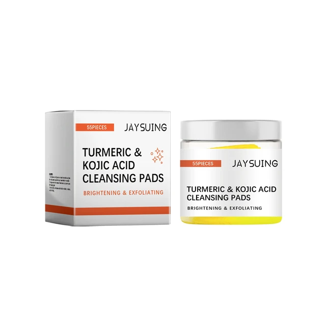 Alt view image 7 of 7 - Unclog Pores & Fade Acne Marks, Turmeric Kojic Acid Facial Cleansing Pads - Gentle Deep Clean