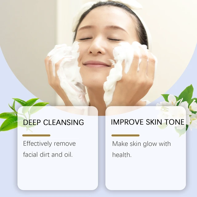 Alt view image 3 of 6 - Mild Foaming Face Wash Hydrating Skin Care Oil Control Refreshing Moisturizing Facial Cleanser