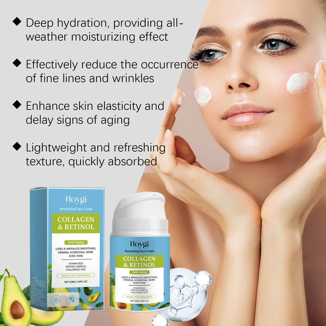 Alt view image 3 of 6 - Collagen Face Moisturizer Hydrating Skin Softening Anti-Wrinkle Cream for Fine Lines