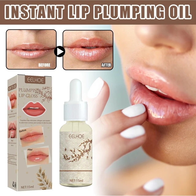 Alt view image 2 of 7 - Moisturizing Lip Oil for Plumping and Hydration with Defined Lip Pattern