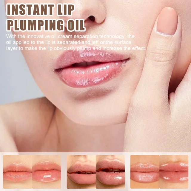 Alt view image 4 of 7 - Moisturizing Lip Oil for Plumping and Hydration with Defined Lip Pattern