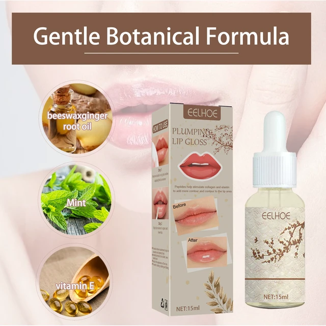 Alt view image 5 of 7 - Moisturizing Lip Oil for Plumping and Hydration with Defined Lip Pattern