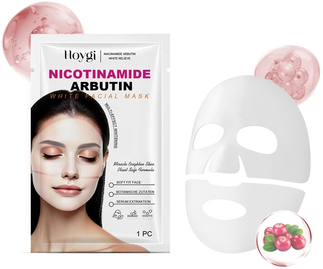 Main image of Niacinamide & Arbutin Hydrating Facial Sheet Mask for Skin Moisturizing and Tightening Essence Care
