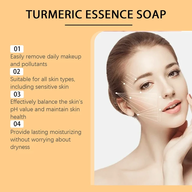 Alt view image 3 of 5 - Mild Hydrating Skin Care Soap for Refreshing & Gentle Cleansing, Turmeric Body Wash Bar