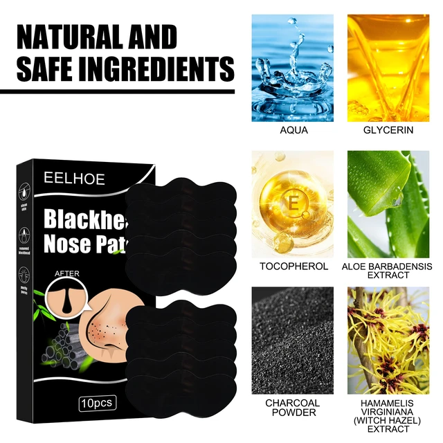 Alt view image 5 of 6 - Moisturizing & Refreshing Daily Nose Mask Patch, Oil Control, Pore Cleansing, Bamboo Charcoal Nasal Strips for Blackhead & Acne Removal