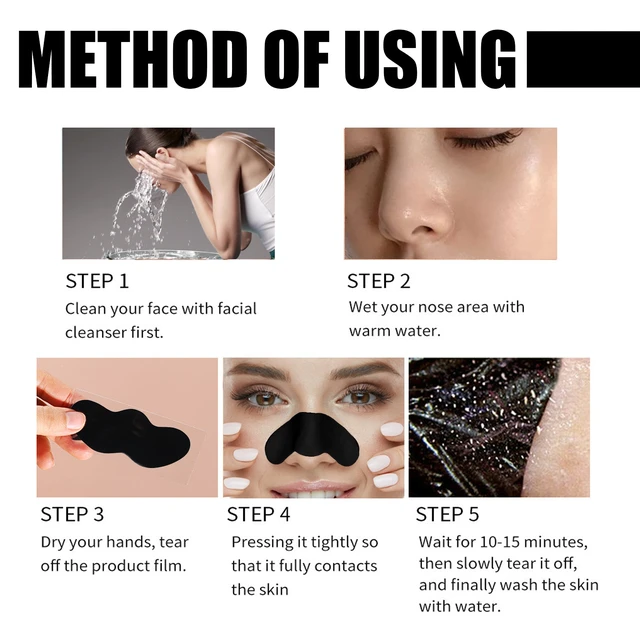 Alt view image 6 of 6 - Moisturizing & Refreshing Daily Nose Mask Patch, Oil Control, Pore Cleansing, Bamboo Charcoal Nasal Strips for Blackhead & Acne Removal