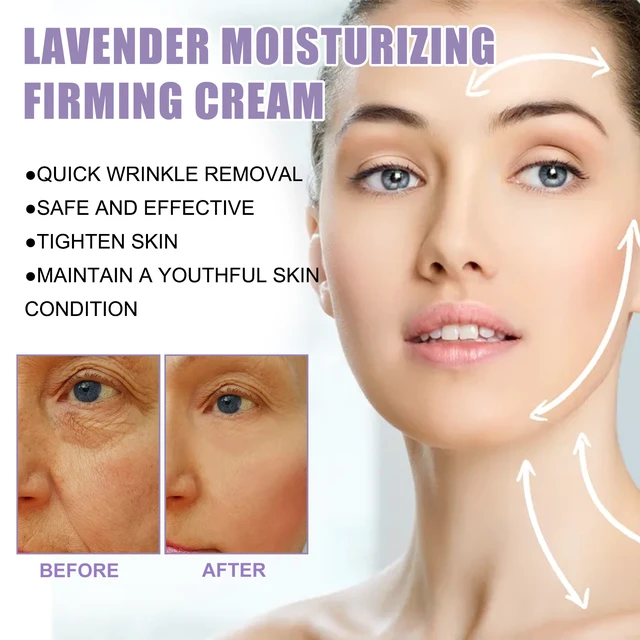 Alt view image 4 of 6 - Hydrating Anti-Wrinkle Moisturizer for Brightening Skin & Reducing Fine Lines, Lavender Firming Cream