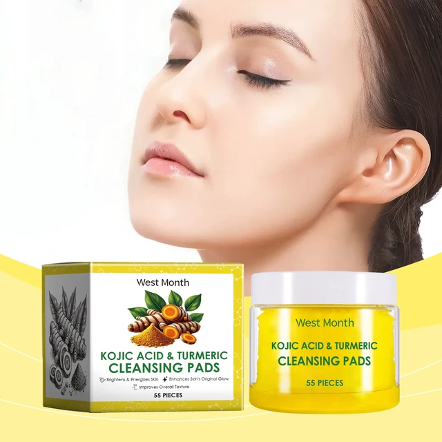 Alt view image 2 of 6 - West Month Turmeric Facial Cleansing Pads Gentle Hydrating Moisturizing Skin Care Wipes