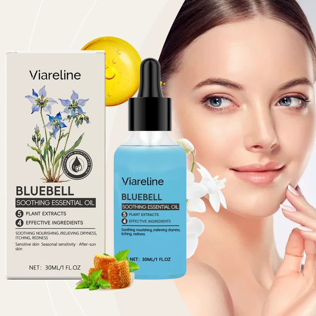 Alt view image 2 of 7 - Blue Bell Calming Facial Oil Hydrating Nourishing Skin Care Essence