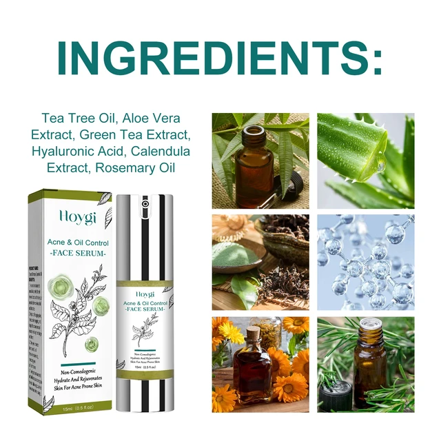 Alt view image 5 of 6 - Tea Tree Oil Face Serum Hydrating Brightening Firming Pore Minimizing Anti-Aging Essence