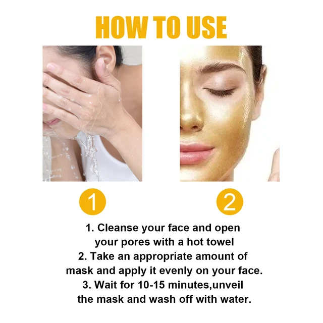 Alt view image 6 of 7 - Anti-Wrinkle & Skin Rejuvenation, Brightening, Repair, Exfoliation, West Month Gold Tear Mask for Deep Cleansing