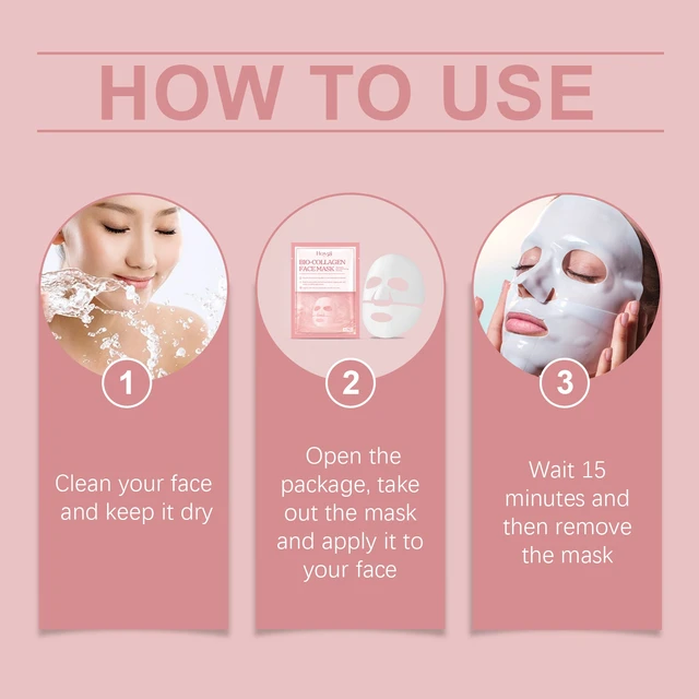 Alt view image 6 of 6 - Collagen Firming Face Mask (Bag) Hydrating Anti-Aging Moisturizing Smoothing Skin Care Product