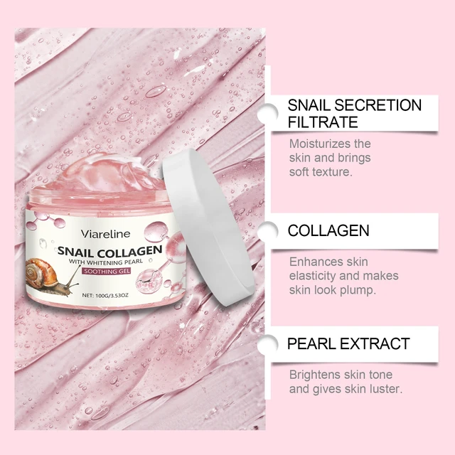 Alt view image 3 of 6 - Snail Collagen Hydrating Gel Facial Essence Skincare Moisturizer