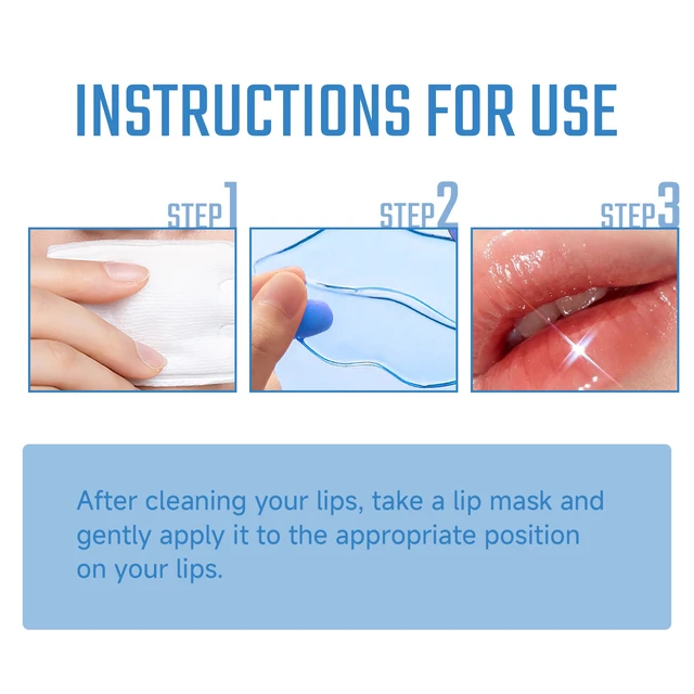 Alt view image 6 of 6 - Hydrating & Patterned Design, Exfoliates Dead Skin, Collagen Lip Mask for Dry Cracked Lips