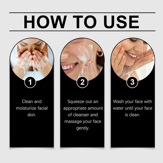 Alt view image 6 of 6 - Amino Acid Facial Wash Mild Deep Clean Hydrating Moisturizing Nourishing Skin Care Cleanser