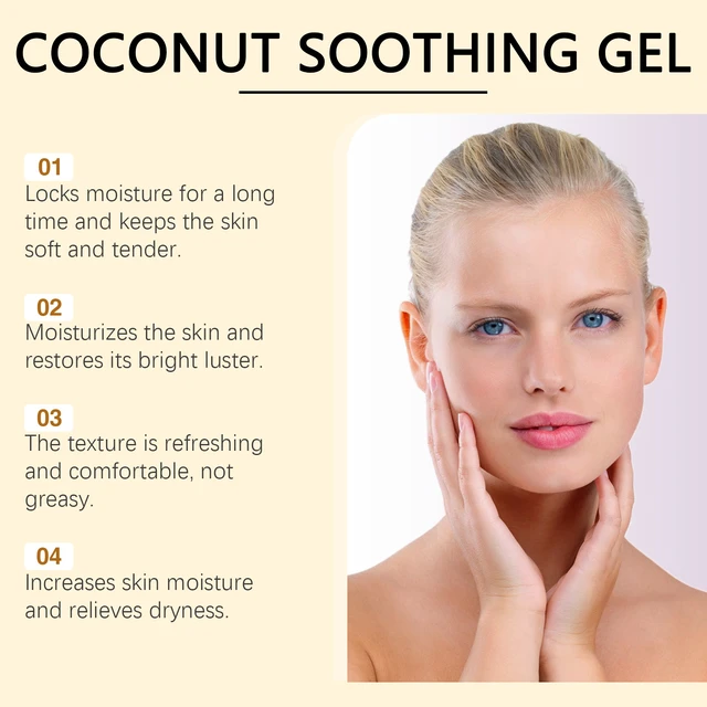 Alt view image 4 of 6 - Coconut Hydrating Gel for Dry Skin - Soothing & Moisturizing Facial Care