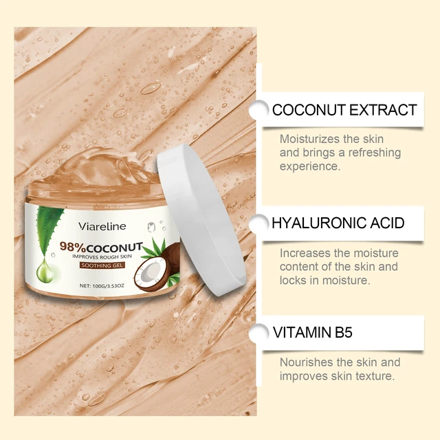 Alt view image 3 of 6 - Coconut Hydrating Gel for Dry Skin - Soothing & Moisturizing Facial Care