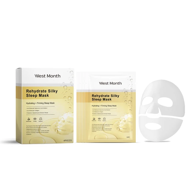 Alt view image 7 of 7 - Soothing & Moisturizing Skin Care, West Month Collagen Hydrating Face Mask Box - 3-in-1 Nourishing
