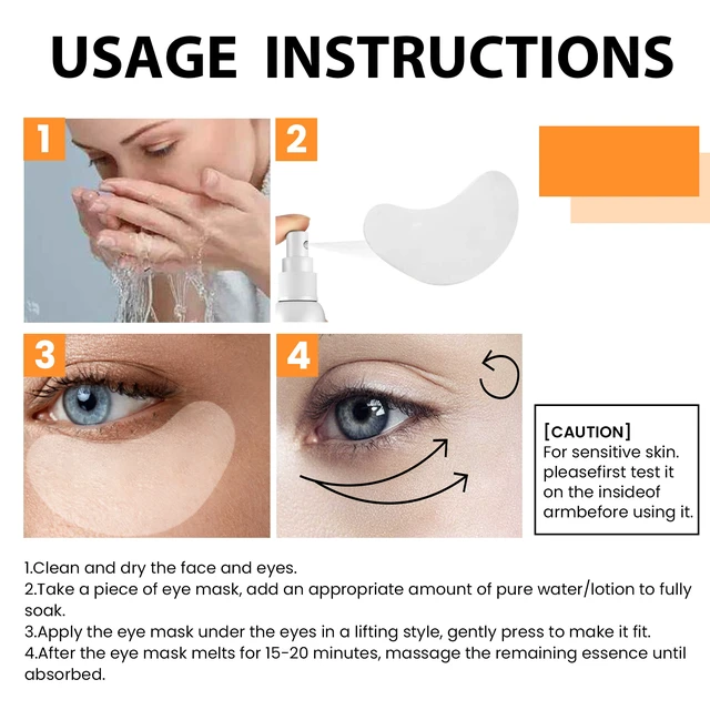 Alt view image 6 of 7 - Forehead & Cheeks - Moisturizing and Tightening, Soluble Collagen Film Mask for Eyes