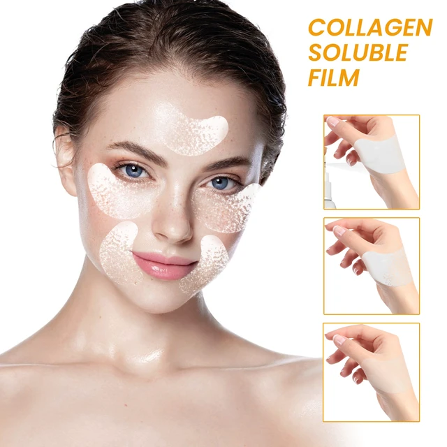 Alt view image 4 of 7 - Forehead & Cheeks - Moisturizing and Tightening, Soluble Collagen Film Mask for Eyes