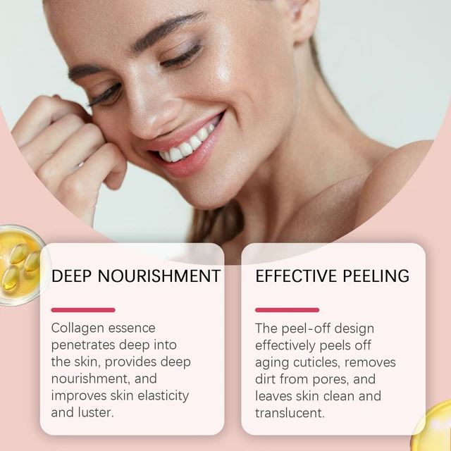 Alt view image 3 of 6 - Pore Refining & Intense Hydration for Moisturized Skin, Collagen Tear Off Mask - Deep Cleansing