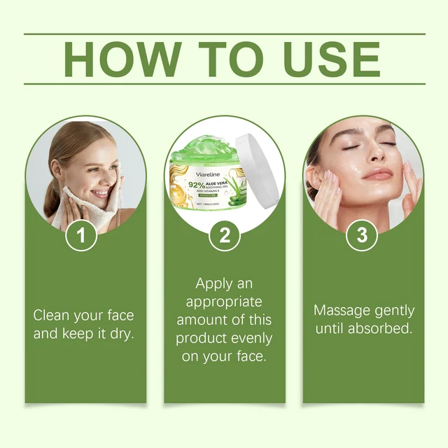 Alt view image 6 of 6 - Aloe Vera Hydrating Gel for Post-Sun Care and Sensitive Skin Moisturizing Cream