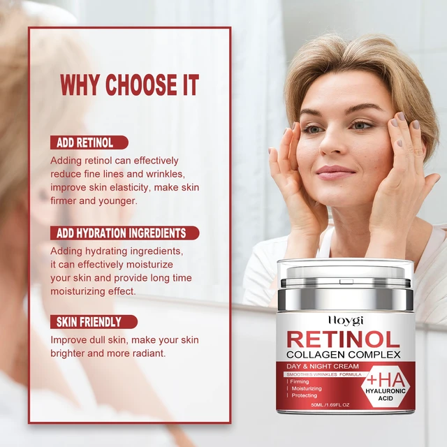 Alt view image 3 of 6 - Retinol Anti-Wrinkle Cream Fade Fine-lines Tightening Soft Skin Moisturizing Anti-aging Cream