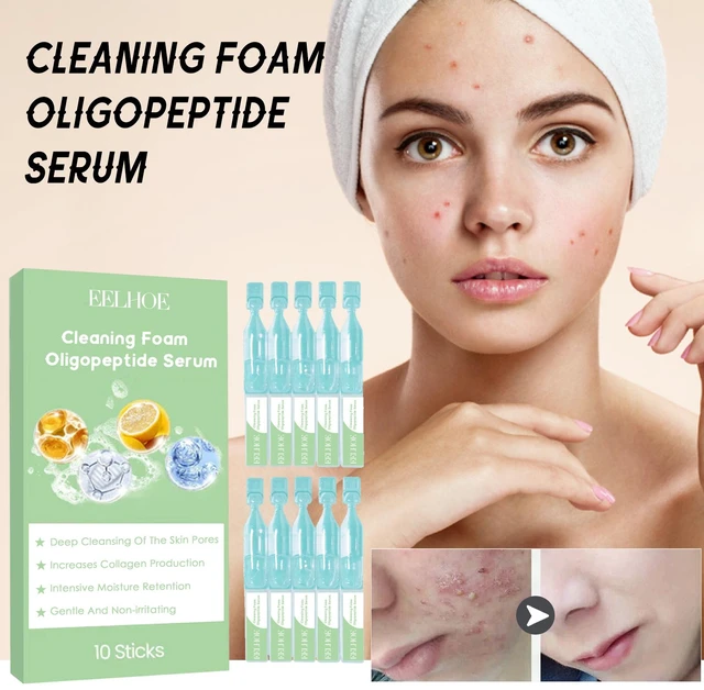 Main image of Clears Pores & Blackheads, Softens Dead Cells, Oligopeptide Facial Cleanser Foam Essence - Brightens Skin