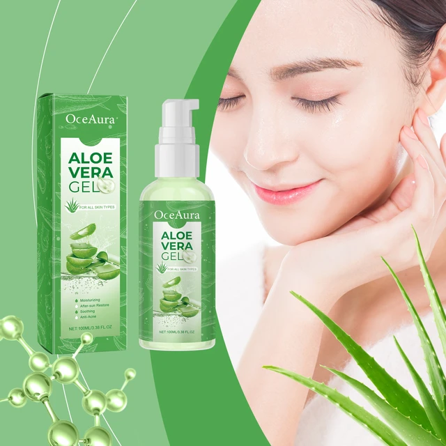 Alt view image 2 of 6 - Aloe Vera Nourishing Hydrating Gel Gentle Fresh Skin Cooling Moisturizer