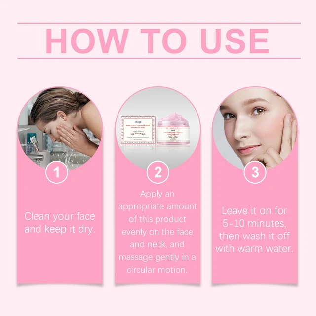 Alt view image 5 of 5 - Pink Rose Clay Facial Mask Gentle Deep Cleansing Hydrating Moisturizing Skin Softening Rejuvenation Treatment