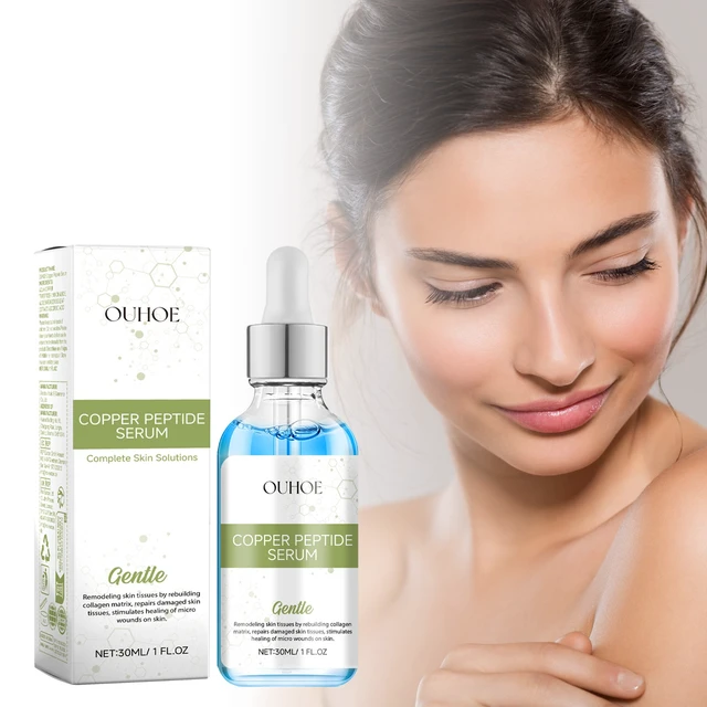 Alt view image 2 of 6 - Whitening Essence, Reduces Fine Lines, Tightens Skin, Moisturizes, Hydrating & Brightening, Blue Copper Peptide Serum for Face