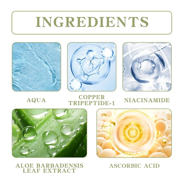 Alt view image 5 of 6 - Whitening Essence, Reduces Fine Lines, Tightens Skin, Moisturizes, Hydrating & Brightening, Blue Copper Peptide Serum for Face