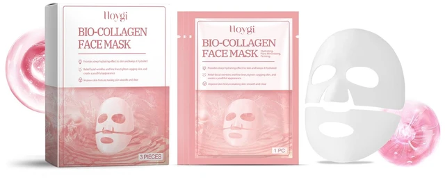 Main image of Tightened Skin, Collagen Firming Face Mask (Boxed) - Hydrating & Anti-Wrinkle Moisturizing Skin Care for Smooth