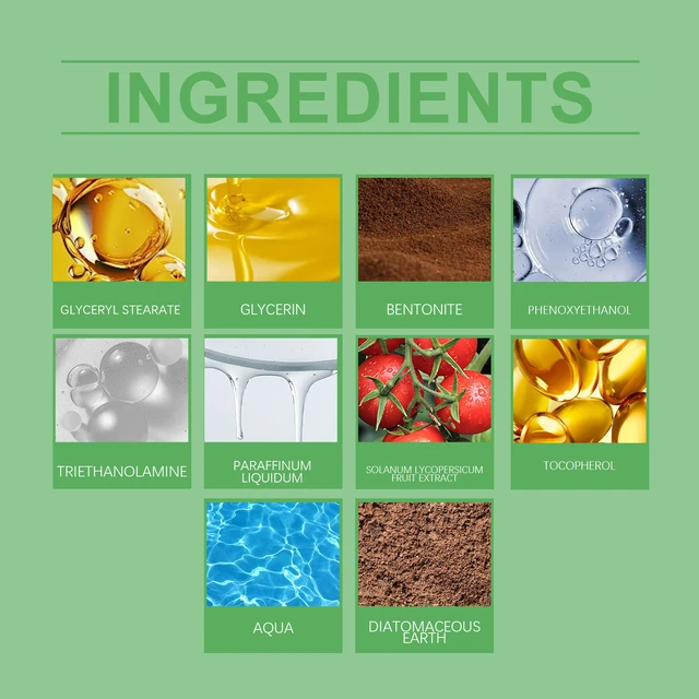 Alt view image 4 of 5 - Green Tomato Purifying Mud Mask Hydrating Firming Deep Cleansing Pore Facial Skin Care Patch