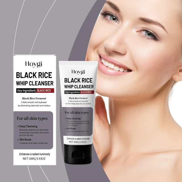 Main image of Moisturizing & Lubricating Formula, Black Rice Foaming Face Wash - Gentle Deep Cleansing
