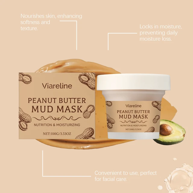Alt view image 3 of 5 - Peanut Hydrating Nourishing Clay Mask Deep Cleansing Facial Pore Refining Moisturizing Mud Pack