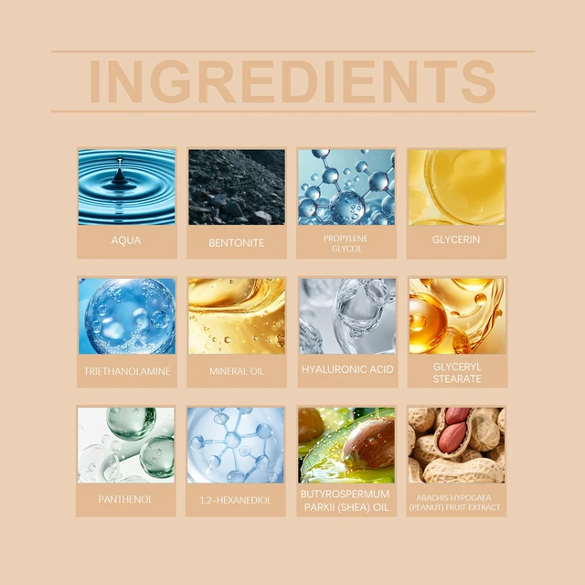 Alt view image 4 of 5 - Peanut Hydrating Nourishing Clay Mask Deep Cleansing Facial Pore Refining Moisturizing Mud Pack