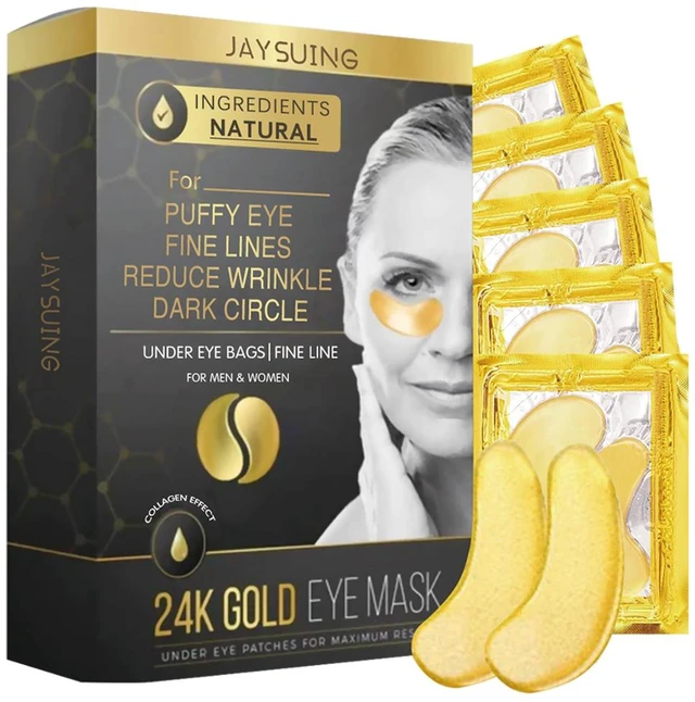 Main image of and Reducing Fine Lines & Dark Circles, Firming, 24K Gold Under Eye Mask for Hydration