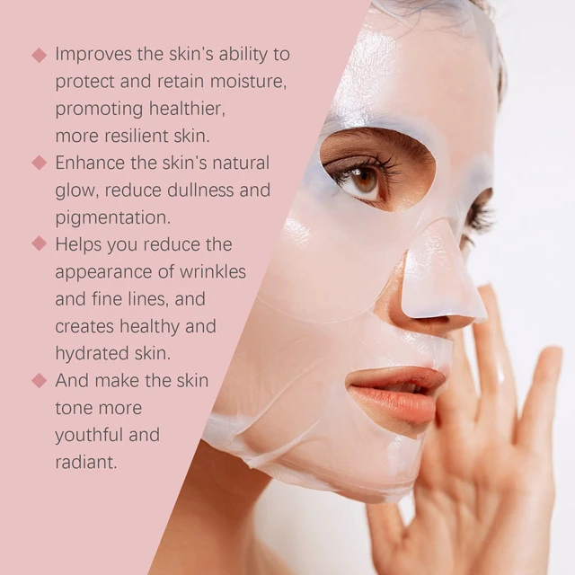 Alt view image 3 of 6 - Tightened Skin, Collagen Firming Face Mask (Boxed) - Hydrating & Anti-Wrinkle Moisturizing Skin Care for Smooth