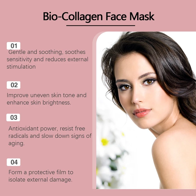 Alt view image 4 of 6 - Collagen Sheet Mask Bag - Nourishing Hydrating Moisturizing Brightening Smooth Skin Care