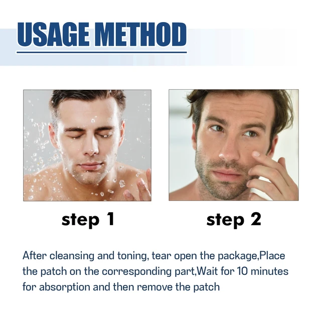 Alt view image 6 of 6 - Men's Forehead Wrinkle Reduction Patch for Fine Lines and Crow's Feet - Skin Tightening Latex Strips