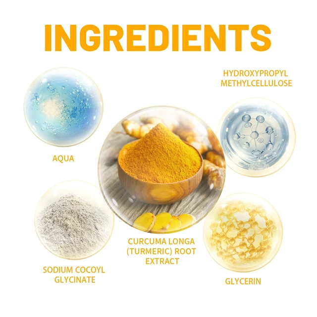 Alt view image 5 of 6 - Turmeric Face Wash Deep Cleansing Makeup Remover Refreshing Firming Turmeric Facial Cleanser