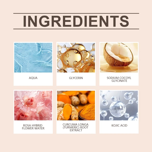 Alt view image 5 of 6 - Turmeric Pore Tightening Facial Cleanser Oil Control Moisturizing Hydrating Skin Care
