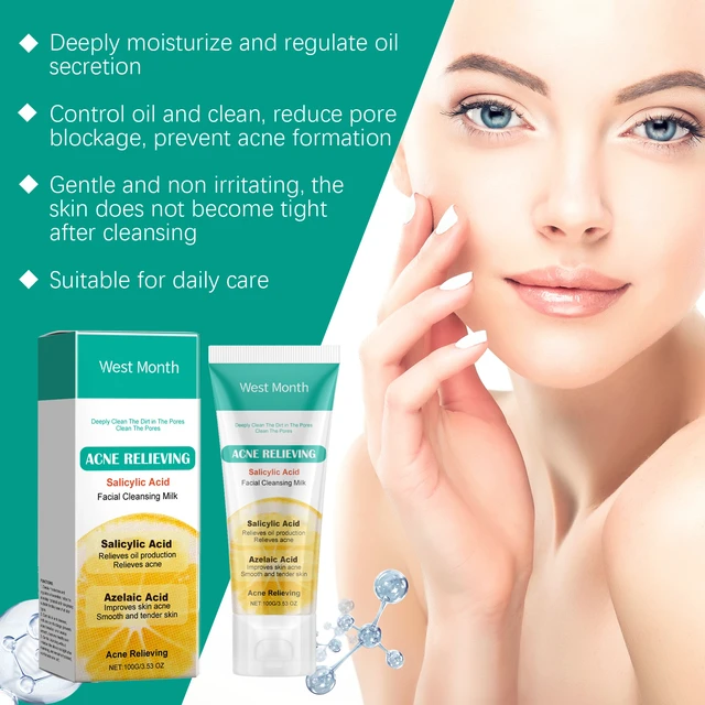 Alt view image 3 of 6 - Non-Tightening Skin Relief, Hydrating Oil Control Cleanser, West Month Salicylic Acid Acne Face Wash